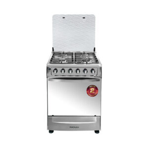 Fogão a Gás Inovia Inox c/ Porta Espelhada 60 cm Forno 80L Isqueiro Eléctrico | INV-FG-C600MS