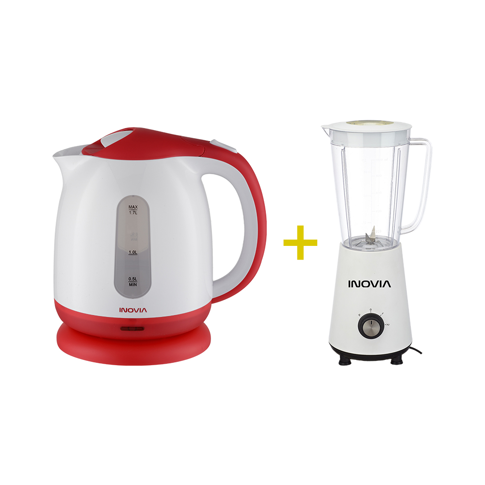 Conjunto Inovia Jarro Eléctrico 1,7L 2200W + Liquidificador 1L 350W | INV-CH-HHB1793 + INV-LQ-LB6003B
